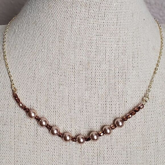 Pearl & gold necklace - Handmade (NEW) - Picture 1 of 4